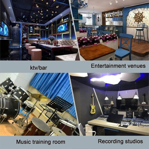 Self Adhesive Acoustic Foam Panels For Studio Soundproofing High Density Polyurethane Dampeners in various entertainment venues.