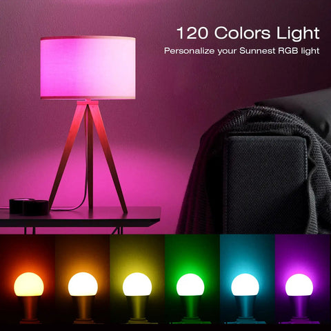Ultra Straight Fire RGBW LED Bulb, E26 Dimmable Screw Base, Wireless Remote With Digital Timer, 120 Shades For Chill Home Ambient Or Epic Weekend Party Glow in a stylish lamp.