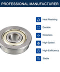 F623ZZ Flanged Ball Bearing 3mm Inner Diameter 10mm Outer Diameter 4mm Width Miniature Deep Groove Double Metal Shielded Pre Lubed Chrome Steel GCr15 ABEC 1 High Precision Pack of 10, shielded bearing close-up