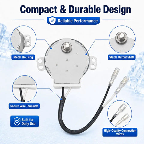 Plug And Play Drop In Ice Maker Synchronous Motor 120V Replacement For Commercial And Home Ice Makers 50 60Hz 3.5 4.1 RPM Compatible With HZB Series Models And More, metal housing