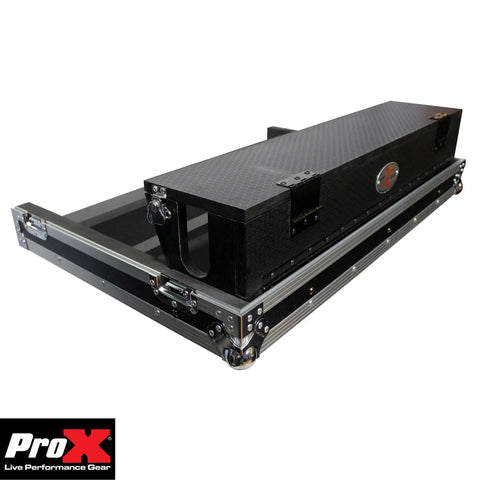 Built Tough Ata Flight Case For Allen Heath Qu 32 Digital Audio Mixer with rolling wheels and secure compartment.