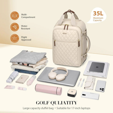 rolling laptop backpack for travel with compartments and accessories