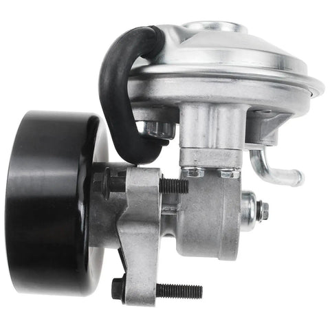 Upgrade Your Ride With This Tough Vacuum Pump Built For Ford Econoline Super Duty Trucks From Nineteen Ninety Six Through Nineteen Ninety Nine Includes All Hardware For Quick No Fuss Diy Swap And Solid Performance, showcasing a steel vacuum pump with black housing.