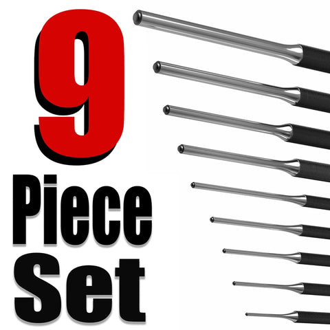 Roll Pin Punch Set 9 Piece For Gunsmithing Tool Kit Building And Watch Repair With Firing Pin Removal Durable Chrome Vanadium Steel