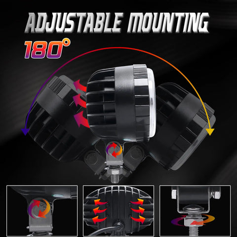 Blue Spot Led Forklift Safety Light For Warehouse Warning System Features No Hassle Front Or Rear Mount And Super Bright Pedestrian Alert To Keep The Crew Safe In Loud Shops And Busy Intersections Quick Install with adjustable 180-degree mounting.
