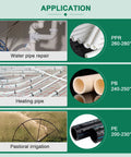 Applications of 110V Plastic Pipe Welder With Interchangeable Die Heads for water repair, heating, and irrigation