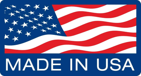 American flag with 'Made in USA' text below the stars, indicating domestic manufacturing.
