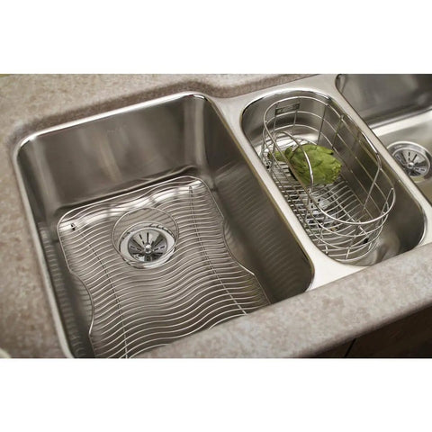 Stainless Steel Bottom Grid For Select Sinks, Custom Sized, Heavy Duty, Corrosion Resistant Footed Protector in Elkay sink.