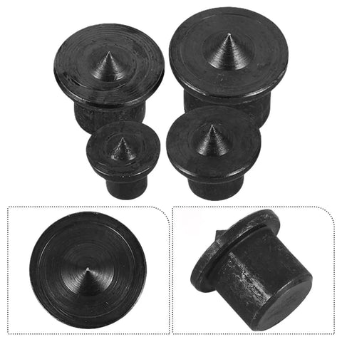 Eight Piece Pro Grade Wood Dowel Pins Set For Furniture Making And Woodworking, Tenon Center Transfer Plugs, black locating pins