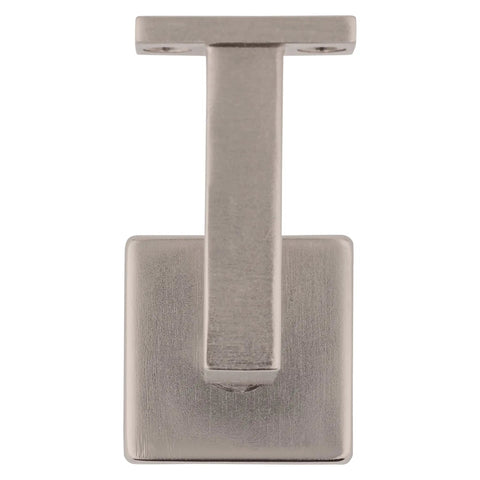 Heavy Duty Wood Handrail Bracket Kit With Wall Mount Hardware and Super Easy DIY Surface Install. Satin nickel finish detail.