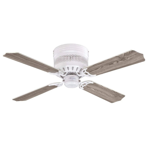Casanova Supreme 42 Inch Indoor Ceiling Fan With Light In White Finish, showing reversible whitewashed pine blades