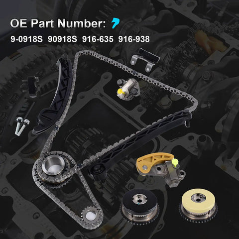 Timing Chain Kit With VVT Sprockets For 2013 2020 Cadillac ATS CTS Malibu Camaro Buick Regal Envision Turbo Engines displayed