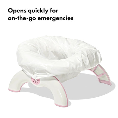 Foldable Two In One Portable Toddler Potty With Carry Bag, On The Fly Travel Toilet Seat Cover For Kids open for emergencies