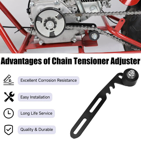 Mini Bike Chain Tensioner Adjuster Bracket With Roller Replacement benefits and engine setup
