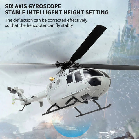 Orange 4 Channel RC Helicopter With Single Propeller No Ailerons 6 Axis Gyro Stabilization Altitude Hold
