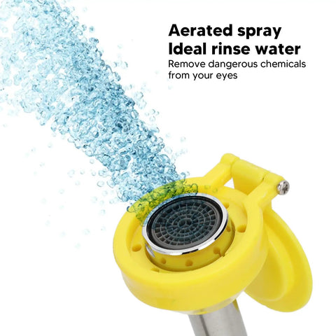Emergency Eye Wash Station Faucet Mounted with aerated spray nozzle