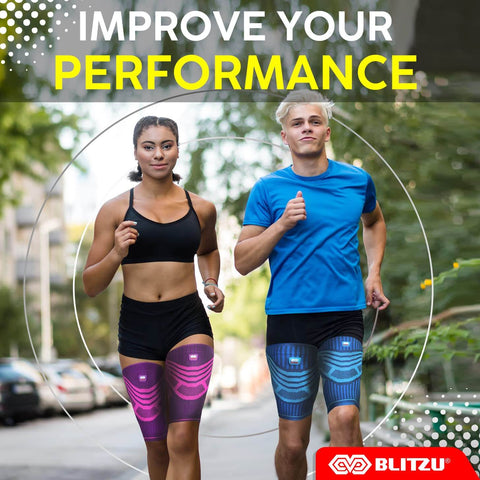 1 Pair Hamstring And Quad Compression Sleeves For Men And Women Upper Leg Thigh Support Anti Slip Running And Workouts Groin And Muscle Recovery Purple XL on runners