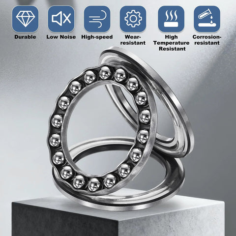 uxcell thrust ball bearing pair, chrome steel, 40mm bore, 60mm OD, ABEC5