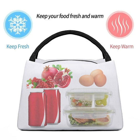 Tigers In The Desert Insulated Lunch Bag With Soft Cooler Tote For Men And Women showcasing interior storage with food items
