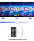 Brightness settings of Large Arcade Neon Sign 25 Inches Upgraded Retro Ghost Arcade LED Light with remote and dimmer scale