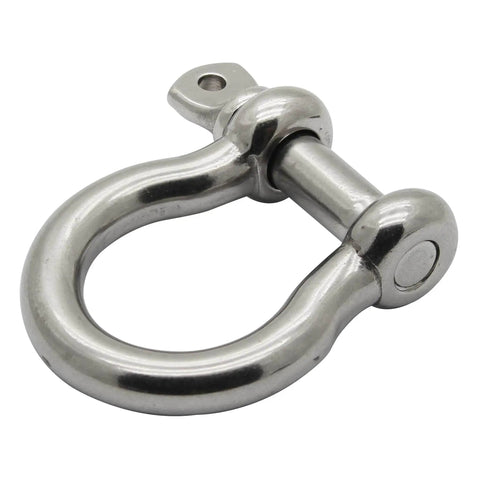 Bow Shackle Three Quarter Inch Stainless Steel Marine Grade 316 Heavy Duty Two Pack For Boat Tie Downs And Towing 5500 Lb Working Load Limit Not For Overhead Lifting