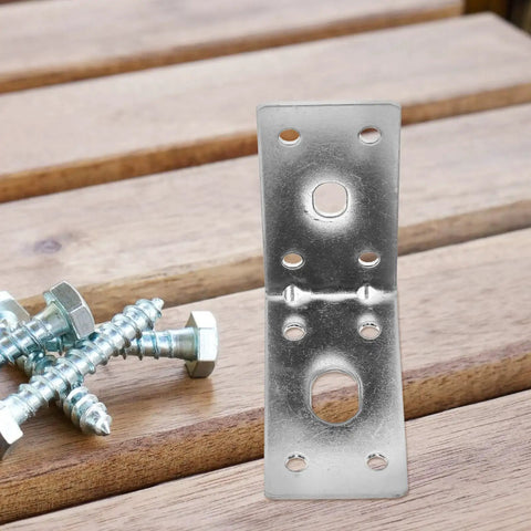 Five Pack L Shaped Shelf Brackets For Wood 90 Degree Corner Brackets Built To Last Iron with screws on wooden surface