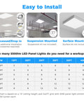 Installation options for 4 Pack 2x2 LED Flat Panel Light With 5500 Lumens 0 to 10V Dimmable And 30W 35W 40W 45W 50W Selectable Watts