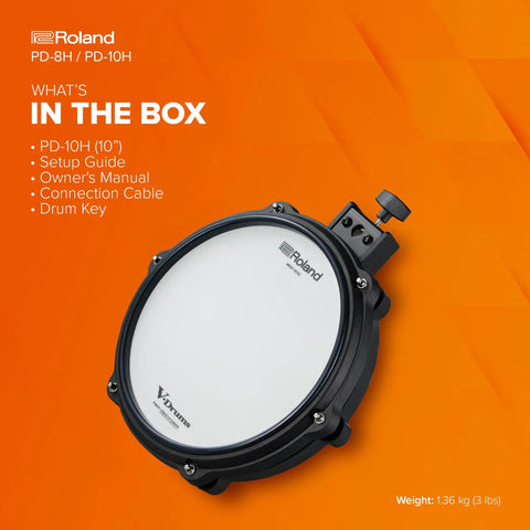 10 Inch Dual Zone V Pad With Tension Adjust Mesh Head For Custom Feel And Quiet Play Rugged Hoop With Rubber Rim