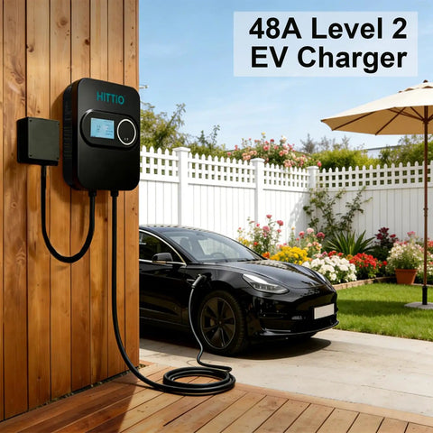 Home Ready Level 2 EV Charger Bringing Forty Eight Amps Straight To Your Driveway J1772 Electric Vehicle Charging Station with 25 foot cable