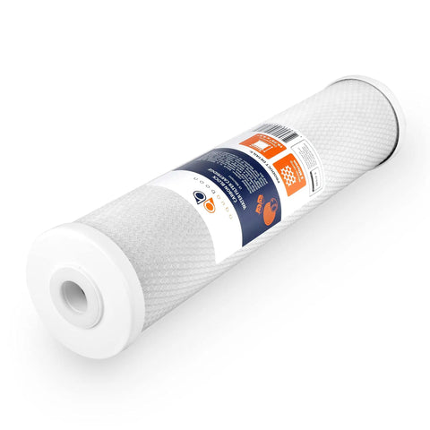 4.5 By 20 Carbon Block Filter Cartridge 5 Micron Whole House Water Filter Replacement Removes Chlorine Taste And Odors Easy Install