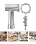 Electric Meat Grinder Replacement Parts Aluminum Alloy Grinder Tube For Home Kitchen Sturdy Meat Mincer Spare Tool Kit To Speed Up Grinding And Make Sausage Like A Pro, aluminum tube with auger