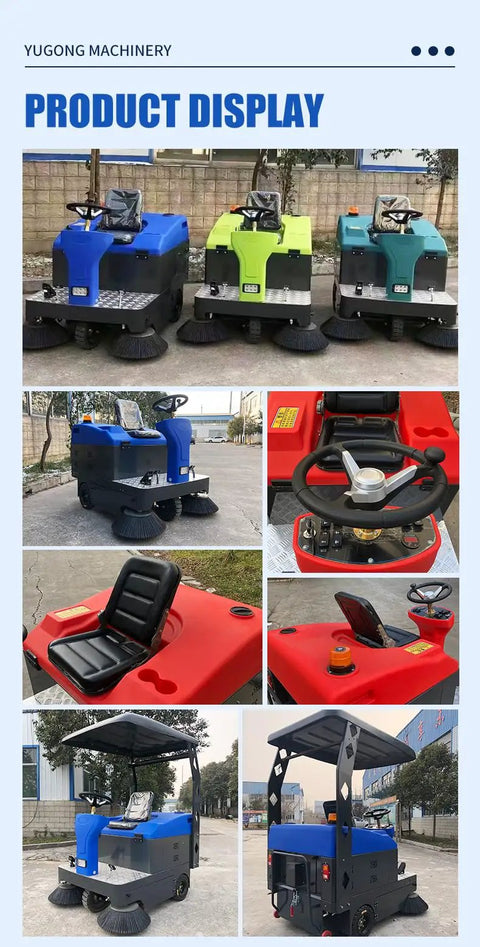 Ride On Floor Sweeper For Warehouse Factory Industrial Cleaning Machine Heavy Duty Walk Behind Sweepers For Large Commercial Spaces outdoor display