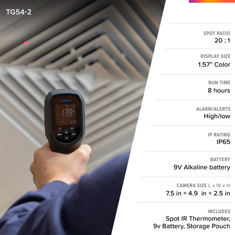 Rugged Non Contact Infrared Thermometer Gun With 24 To 1 Spot Ratio Measures Minus 30 C To 650 C aimed at HVAC vent