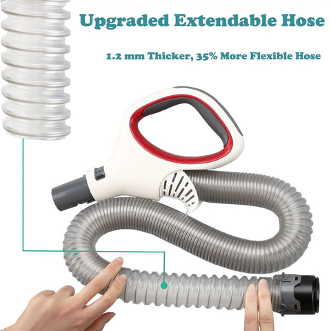 Replacement Hose Handle For Rotator Lift-Away Vacuum NV Series Pro Complete in burgundy color with upgraded extendable hose
