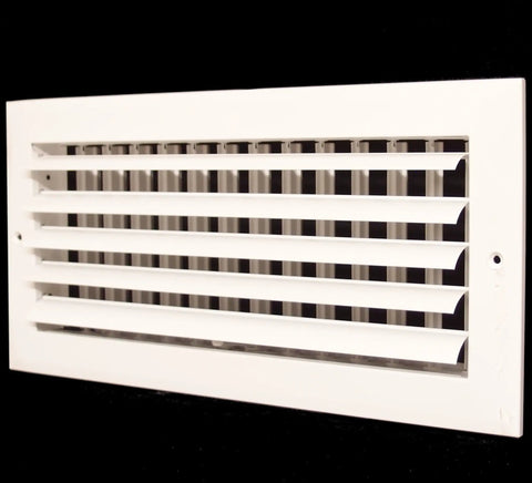 10 By 6 Inch One Way Air Vent With Adjustable Aluminum Curved Blades Powder Coat Finish For Scratch Resistant No Fuss Air