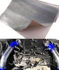 Fiberglass Heat Shield Tape With Aluminum Backing, Self Adhesive 12 by 48 Inch Insulation Sheet for engine heat protection