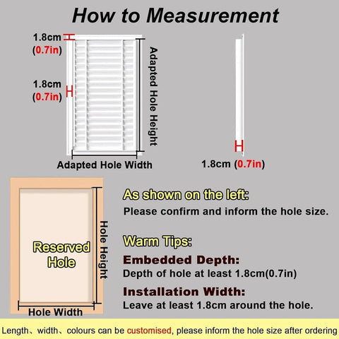 How to measure for Louvered Return Air Vent Grille With Magnetic Seal, Hinged Drywall Access Panel For Crawl Spaces And Attics, Black 20X30.