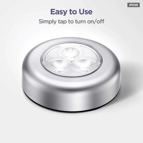 5 Pack LED Battery Powered Wireless Night Lights No Sweat Stick On Tap Touch Lamp for Closets Cabinets