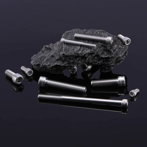 Twenty Pack Of Three Eighth Inch By One Inch Socket Head Cap Screws And Rock Solid Bolts Made From Premium 304 Stainless Steel With Full Thread And Allen Hex Drive Built Tough For Heavy Work Without Rust Nonsense on display over a stone background.
