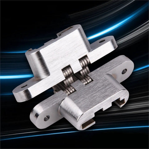 Two Piece Set Premium 304 Stainless Steel Hidden Cabinet Hinges, durable design for invisible door hardware.