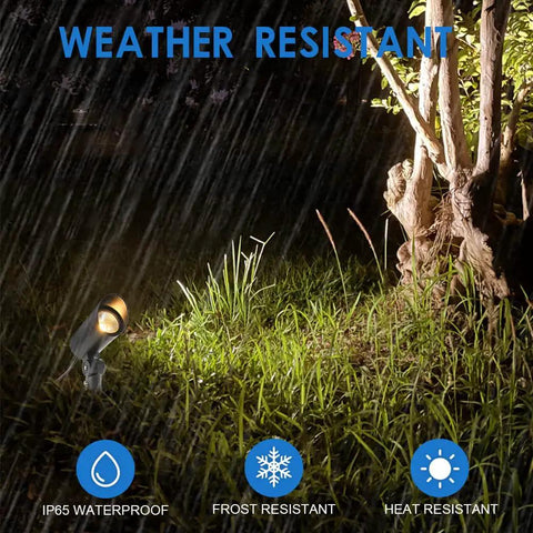 30W LED Landscape Spotlight 12V Low-Voltage Outdoor Lighting, 3000K Warm White, IP65 Waterproof, lighting tree in rain