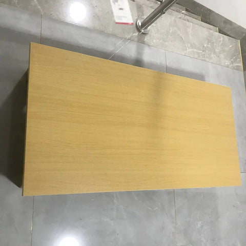 Extra Wide Solid Wood Desktop For Sick Standing Desk Setups With Custom One Piece Design, top view showing smooth finish.