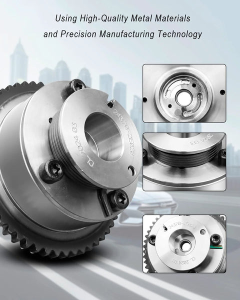 Hyundai Kia 2.0L camshaft sprocket kit with high-quality metal materials and precision manufacturing technology.