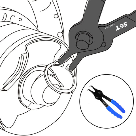 10 Piece Snap Ring Pliers Set Heavy Duty Circlip Removal Tool With Bent And Straight Pliers used on machinery