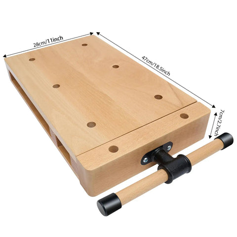 Tough Beech Wood Workbench Vise With Quick Release Handle Portable Wood Vise For Workbench Projects Includes 2 G Type Fixing Clips