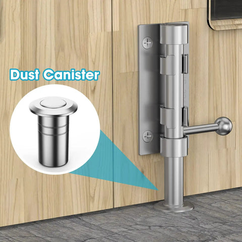 Super Tough Heavy Duty Slide Bolt Gate Latch Barrel Bolt Lock for Wooden Fences Sheds Barn Doors Yards and More shown installed