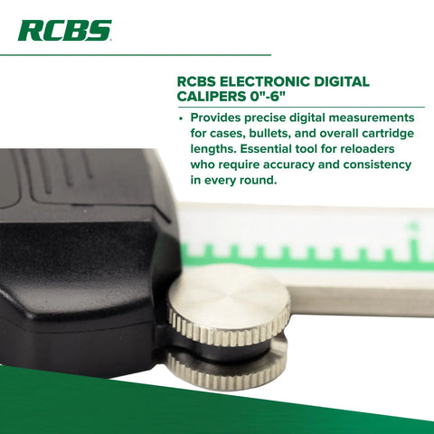 Digital Calipers 0 To 6 Inch For Reloading, Accurate Case And Cartridge Measurements, Precision Digital Caliper For Full Length Sizing