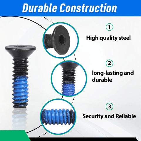 Close-up view of high quality steel screw from 24 Pcs RMR to MOS Red Dot Screw Pack for Optics Ready Pistols