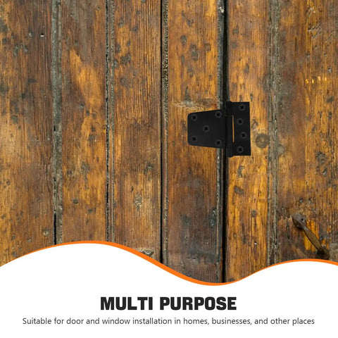 Heavy Duty Weld On Gate Hinges 5 Inch Black for wood fence installation on weathered wooden barn door