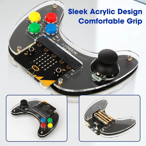 Wireless Controller For MicroBit Robots Kit With MakeCode Compatibility Easy HandsOn Coding Toy For STEM Learning Kid Friendly Remote Controller For Building Robots Ideal Gift For Kids And Teens MicroBit Not Included, acrylic joystick controller